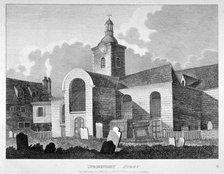 View of the Church of St Mary Magdalen, Bermondsey, London, 1809. Artist: Anon