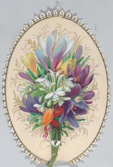 Valentine - Mechanical bouquet,crocus, ca. 1875., ca. 1875. Creator: Anon.