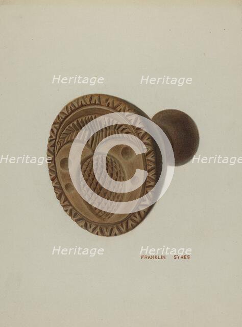 Pa. German Butter Mold, c. 1939. Creator: Franklyn Syres.