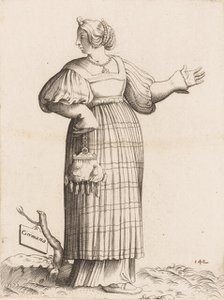 Costume Plate: Woman from Germany, ca. 1558-70. Creator: Unknown.