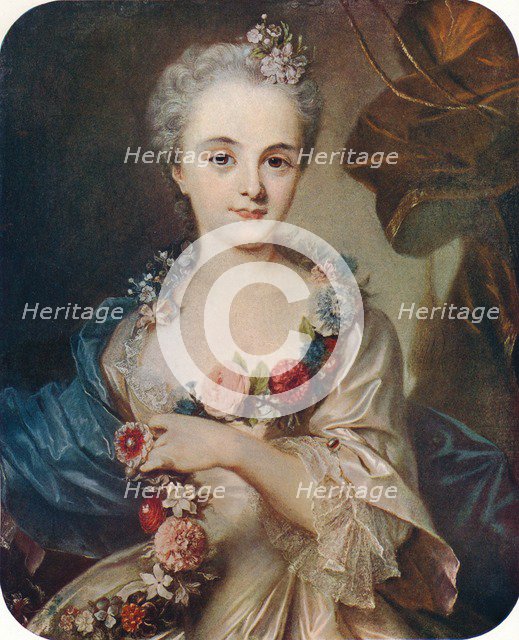 Portrait of a Lady (Marquise de Pompadour), c18th century, (1906). Artist: Rosalba Zuanna Carriera