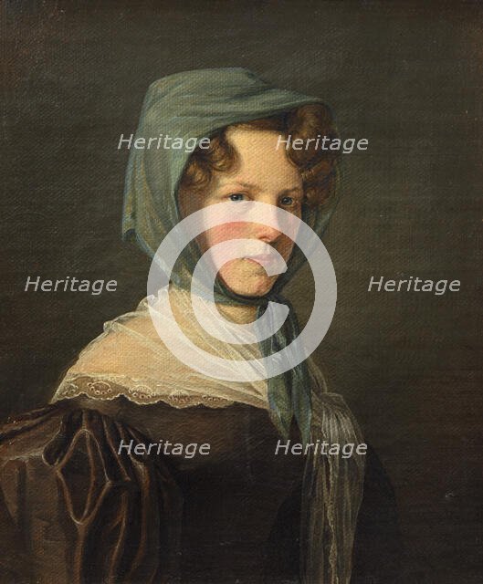 Portrait of Margrethe Hahn, g. Stougaard (1810-1882), 1829. Creator: Christen Kobke.