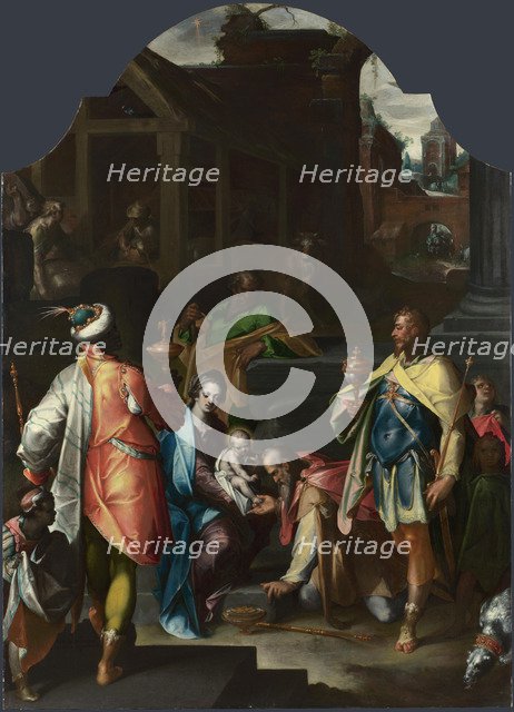 The Adoration of the Kings, ca 1595. Artist: Spranger, Bartholomeus (1546-1611)