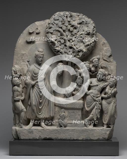 Siddhartha at the Bodhi Tree, 100s-200s. Creator: Unknown.