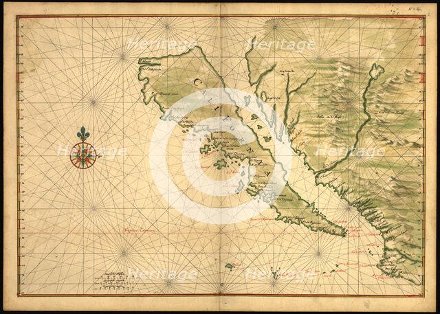 Map of California shown as an island, c 1650. Creator: Johannes Vingboons.