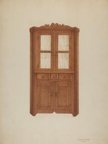 Corner Cupboard, c. 1941. Creator: Joseph Ficcadenti.