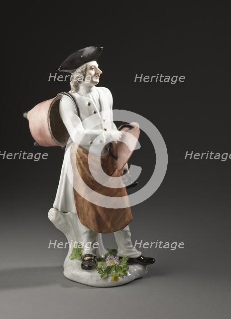 Laundryman (image 2 of 2), c.1748. Creators: Meissen Porcelain, Edme Bouchardon, Johann Joachim Kändler.
