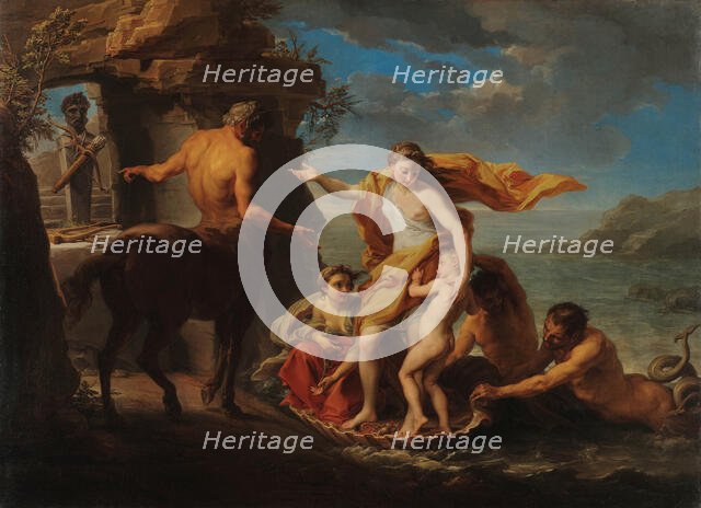 Thetis Gives Achilles in Charge of Chiron, 1759-1760. Creator: Batoni, Pompeo Girolamo (1708-1787).