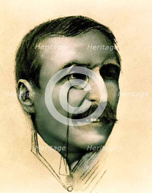 Jose Maria Eça de Queiroz. (1845-1900), Portuguese novelist, drawing, 1899.