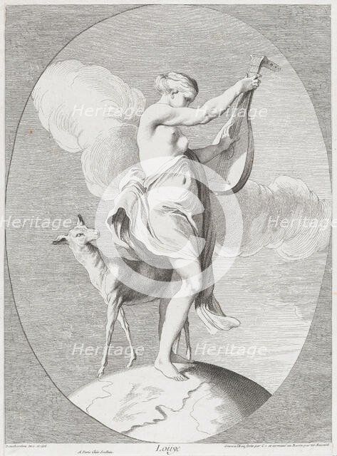 Hearing, 1730-65. Creators: Caylus, Anne-Claude-Philippe de, Etienne Fessard.