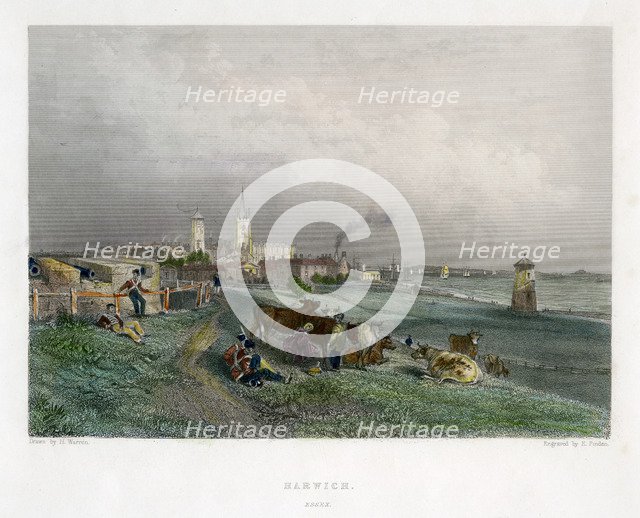 Harwich, Essex, 19th century.Artist: E Finden