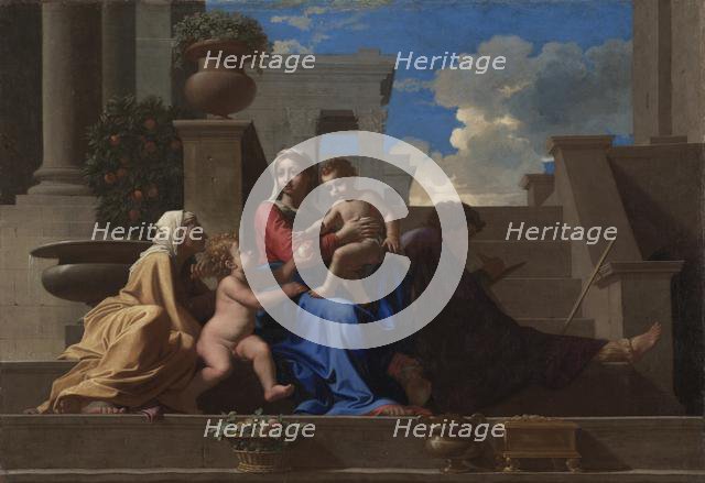The Holy Family on the Steps, 1648. Creator: Nicolas Poussin (French, 1594-1665).