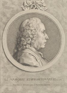 Le Marque Scipion Maffei, 1750., 1750. Creator: Pariset.