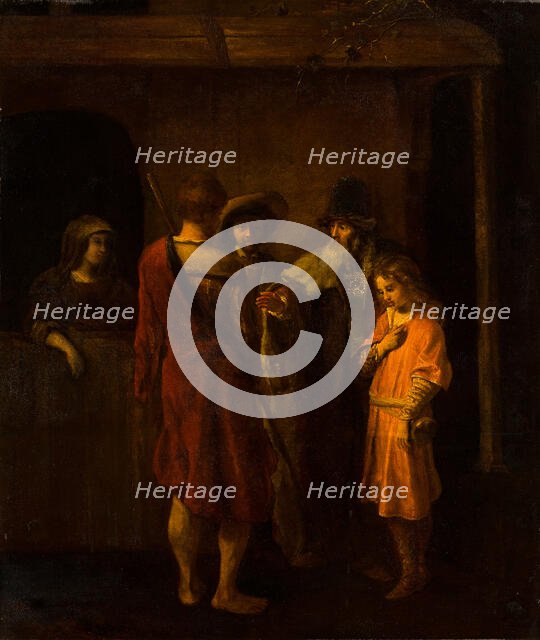 The Departure of Benjamin. Creator: Abraham Van Dyck.