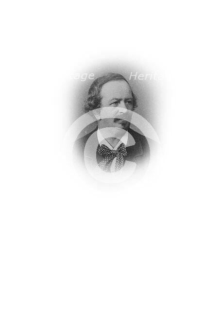 Portrait of the horn player and composer Carl Heinrich Hübler (1822-1893). Creator: Photo studio A. Adler.