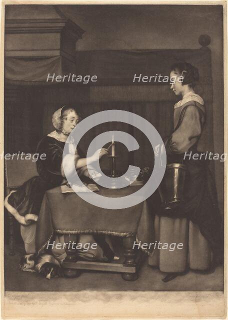 The Female Correspondent, 1771. Creator: James Watson.