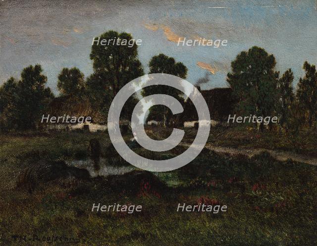 Cottages Near Larchant, not dated. Creator: Théodore Rousseau (French, 1812-1867), imitator of.