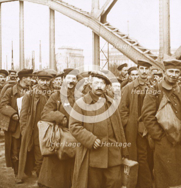 Return of soldiers from Alsace-Lorraine, c1914-c1918. Artist: Unknown.