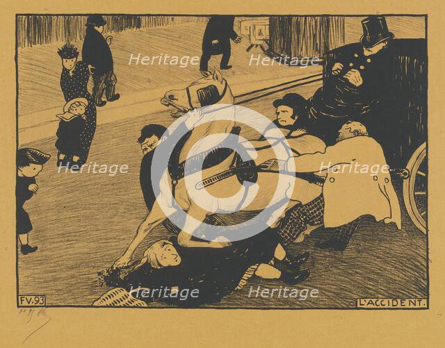 L'Accident (The Accident), 1893. Creator: Félix Vallotton.