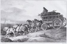 Coal Waggon [sic.] Drawn by Horses, 1822. Creator: Theodore Gericault.