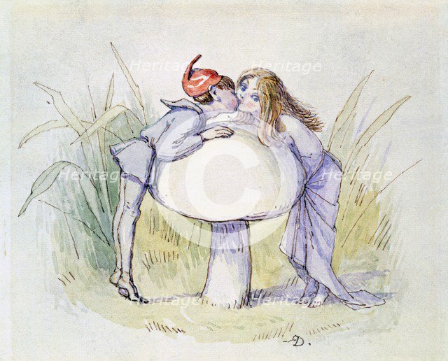 He finds her, and this is the consequence from 'In Fairyland: A Series of Pictures from the Elf-Wo