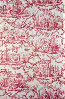 Chinoiseries (Furnishing Fabric), France, c. 1780. Creator: Christophe-Philippe Oberkampf.