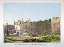 View of the Wall of London on Tower Hill, London, 1818. Artist: Robert Blemmell Schnebbelie