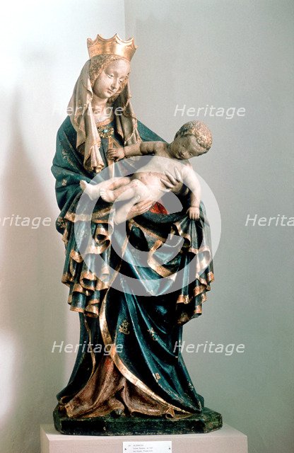 'Schone Madonna', painted statue, from the Pfarrkirche, Bad Aussee, Austria. Artist: Unknown