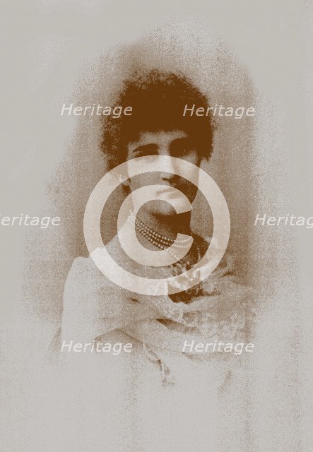 Portrait of the Poetess Mirra Lokhvitskaya (1869-1905), 1890s.