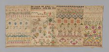 Sampler, México, 1840. Creator: Unknown.