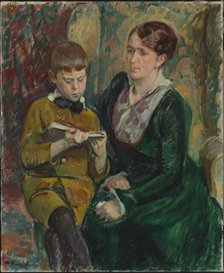 Mrs. Esther Cederhvarf with Her Son, 1916. Creator: Magnus Enckell.