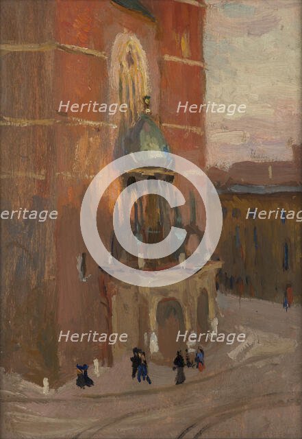 St Mary's Church in Krakow, c1904. Creator: Jan Stanislawski.
