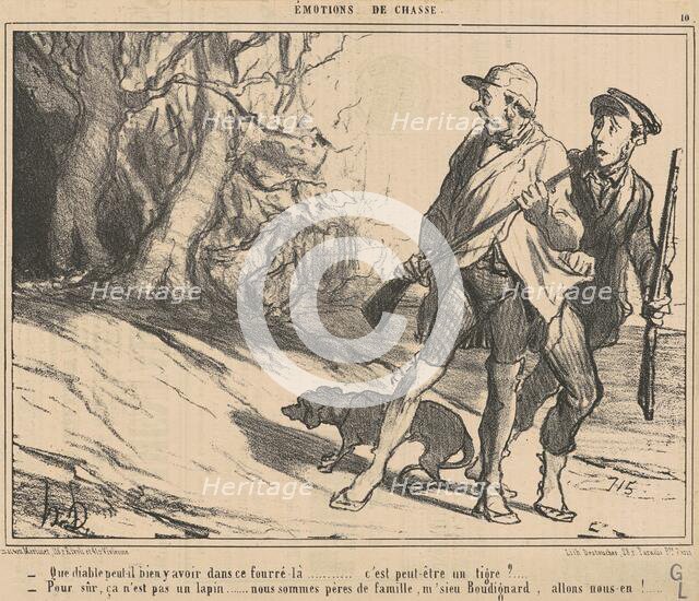 Que diable peut-il bien y avoir dans ce fourré-la? ..., 19th century. Creator: Honore Daumier.