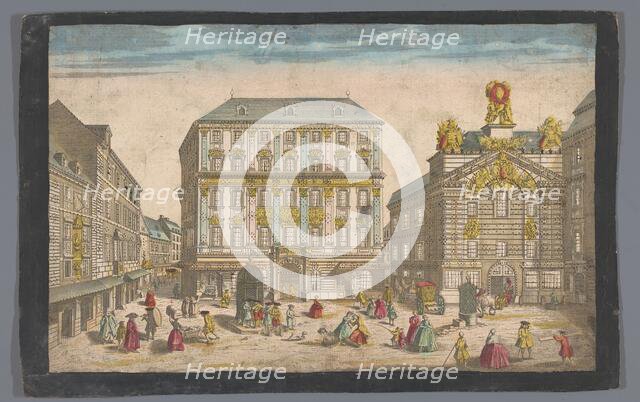 View of the Palais Visendic and the Academy of Painting and Sculpture in Vienna, 1700-1799. Creator: Anon.