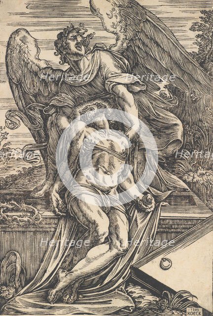 The Dead Christ supported by an angel, 1582. Creator: Giuseppe Scolari.