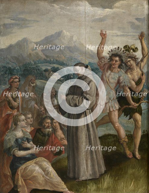 Saint Didacus Preaches in the Canary Islands, c1560-1600. Creator: Martin de Vos.