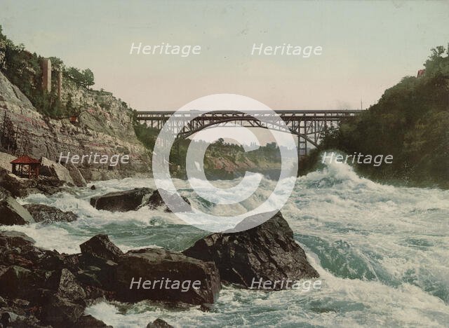 Whirlpool Rapids, looking up Niagara, c1900. Creator: Unknown.