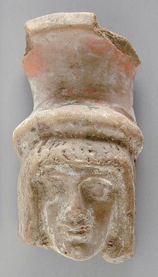 Head with Headdress, Ptolemaic Period-Roman Period (332 BCE-337 CE). Creator: Unknown.