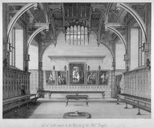 Interior of Middle Temple Hall, City of London, 1800.                                                Artist: James Peller Malcolm