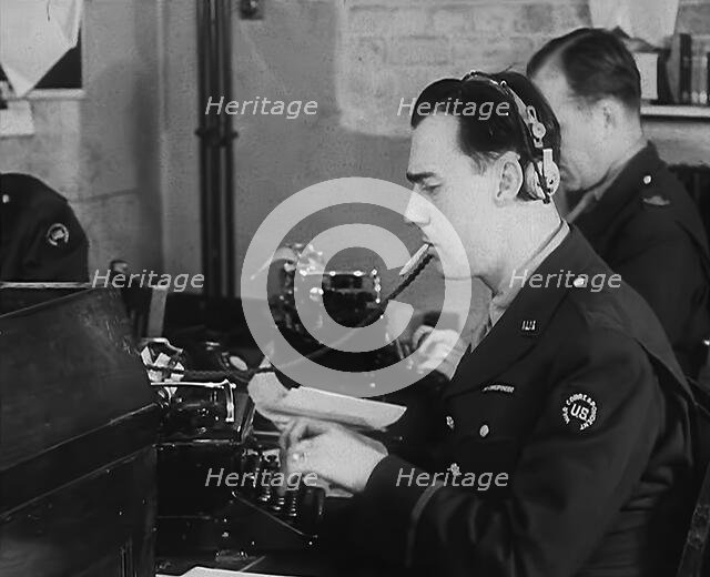 Journalists at Work, 1943. Creator: British Pathe Ltd.