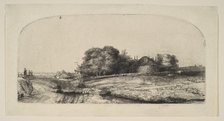 Landscape with a Hay Barn and a Flock of Sheep, 1652. Creator: Rembrandt Harmensz van Rijn.