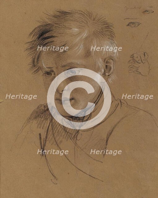 Portrait study for "Archduke Karl with his staff in the Battle of Aspern", before 1817. Creator: Johann Peter Krafft.