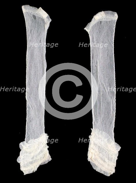 Undersleeves, American, ca. 1825. Creator: Unknown.