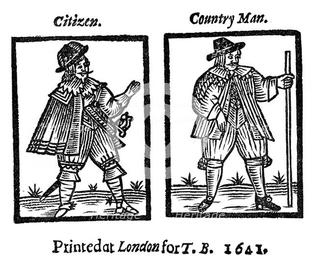 Citizen and countryman, 1641, (1910). Artist: Unknown