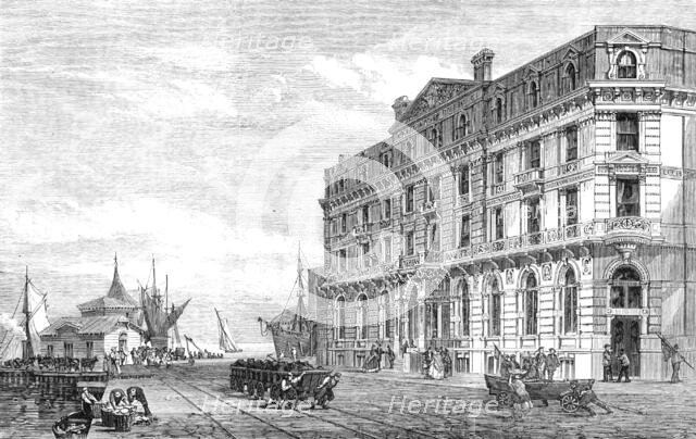 The Great Eastern Railway Terminus and Hotel at Harwich, 1865. Creator: Unknown.