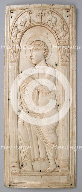 Ivory Plaque with Saint Paul (?), Frankish, 5th-6th century. Creator: Unknown.