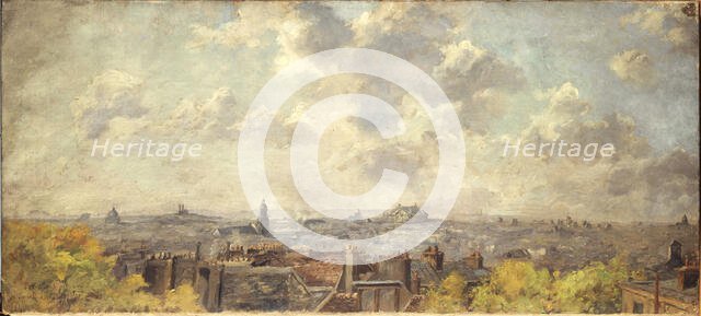 Panoramic view of Paris, taken from rue Victor-Masse, 04–1886. Creator: Maurice Dainville.