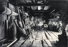 Sarawak: interior of a Kayan tribal house, c1900. Creator: Unknown.