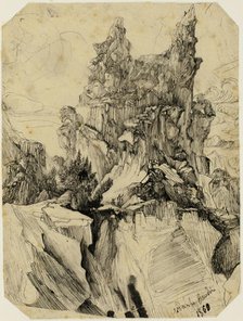 The Crevasse, 1860. Creator: Rodolphe Bresdin.