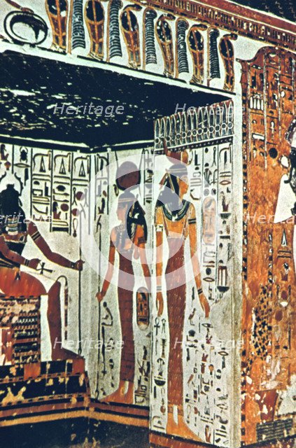 Wall Painting, Tomb of Nefertiti, Thebes, Egypt Artist: Unknown